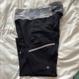 lululemon athletica Black and Gray Capris